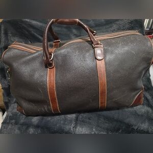 Roots Leather Duffle Weekend Bag